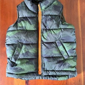 Old Navy Brown Fleece-Lined Puffer Vest  Jacket